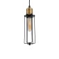 GloboStar® KLECE 01057 Vintage Κρεμαστό Φωτιστικό Ανάρτηση Μονόφωτο 1 x E27 IP20 Μαύρο & Χρυσό Μέταλλο - Μ8 x Π8 x Υ28cm