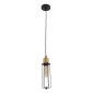 GloboStar® KLECE 01057 Vintage Κρεμαστό Φωτιστικό Ανάρτηση Μονόφωτο 1 x E27 IP20 Μαύρο & Χρυσό Μέταλλο - Μ8 x Π8 x Υ28cm