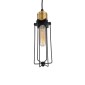 GloboStar® KLECE 01057 Vintage Κρεμαστό Φωτιστικό Ανάρτηση Μονόφωτο 1 x E27 IP20 Μαύρο & Χρυσό Μέταλλο - Μ8 x Π8 x Υ28cm