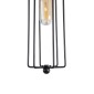 GloboStar® KLECE 01057 Vintage Κρεμαστό Φωτιστικό Ανάρτηση Μονόφωτο 1 x E27 IP20 Μαύρο & Χρυσό Μέταλλο - Μ8 x Π8 x Υ28cm