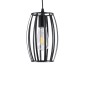 GloboStar® ZEBRA 01062 Vintage Κρεμαστό Φωτιστικό Πλέγμα Μονόφωτο 1 x E27 IP20 Μαύρο Μέταλλο - Μ15 x Π15 x Y24cm