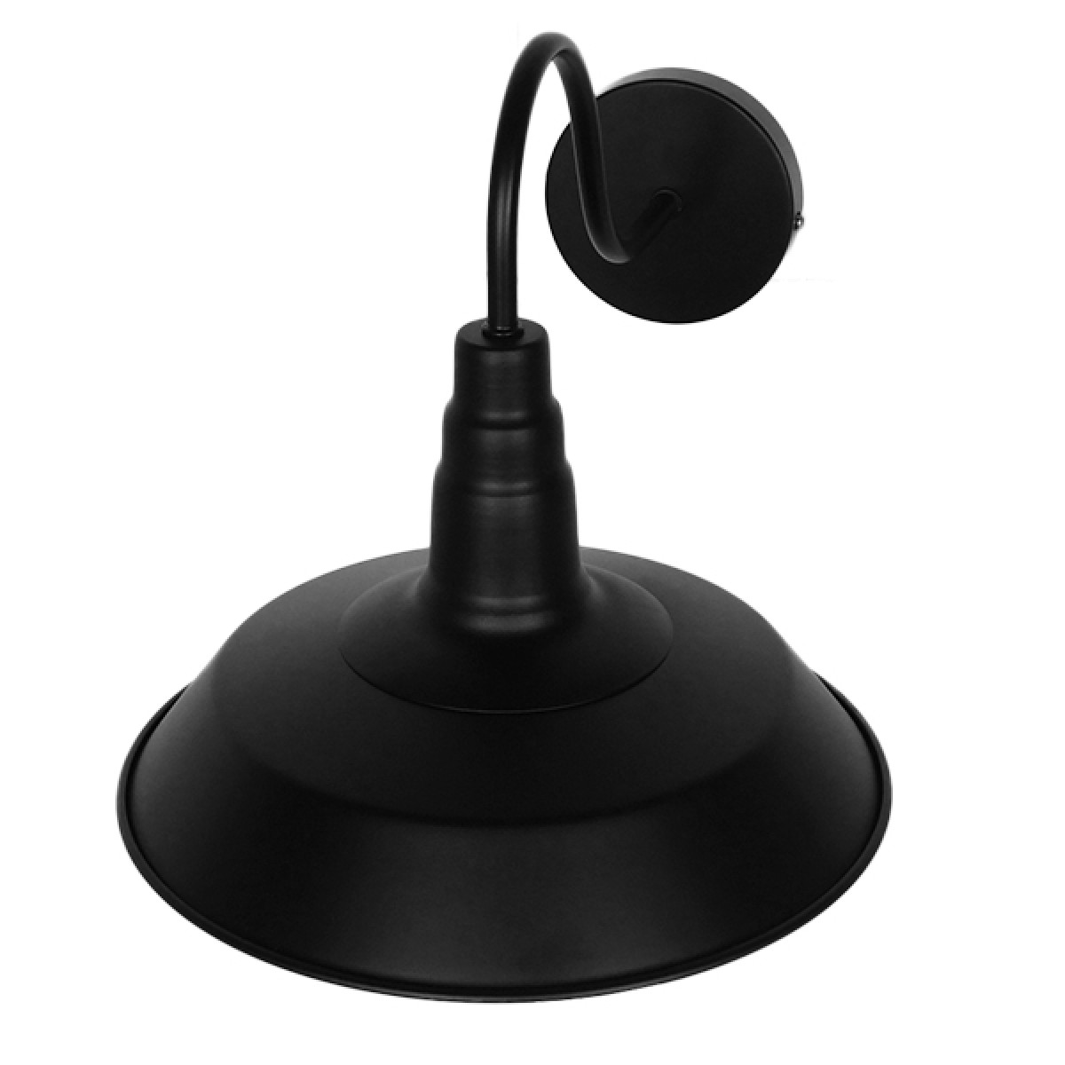 GloboStar® SORD 01065 Vintage Επιτοίχιο Φωτιστικό Απλίκα Μονόφωτο 1 x E27 IP20 Μαύρο Μέταλλο Μ26 x Π37 x Υ32cm