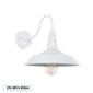 GloboStar® SORD 01066 Vintage Επιτοίχιο Φωτιστικό Απλίκα Μονόφωτο 1 x E27 IP20 Λευκό Μέταλλο - Μ26 x Π37 x Υ24cm