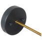 GloboStar® MINIMALL 01069 Vintage Επιτοίχιο Φωτιστικό Απλίκα Δίφωτο 2 x E27 IP20 Μαύρο & Χρυσό Μέταλλο - Μ30 x Π60 x Υ18cm