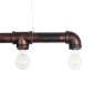 GloboStar® CANAL 01070 Vintage Κρεμαστό Φωτιστικό Ράγα Πολύφωτο 5 x E27 IP20 Χάλκινο Μέταλλο - Μ88 x Π5 x Υ7cm
