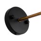 Globostar® LYDIA 01074 Vintage Επιτοίχιο Φωτιστικό Απλίκα Μονόφωτο 1 x E27 IP20 Μαύρο & Χρυσό Μέταλλο με Διάφανο Γυαλί - Μ18 x Π28 x Υ25cm