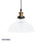 GloboStar® BINGLEY 01075 Vintage Κρεμαστό Φωτιστικό Καμπάνα Μονόφωτο 1 x E27 IP20 Διάφανο Γυαλί με Χρυσό Μέταλλο - Μ24.5 x Π24.5 x Υ15cm