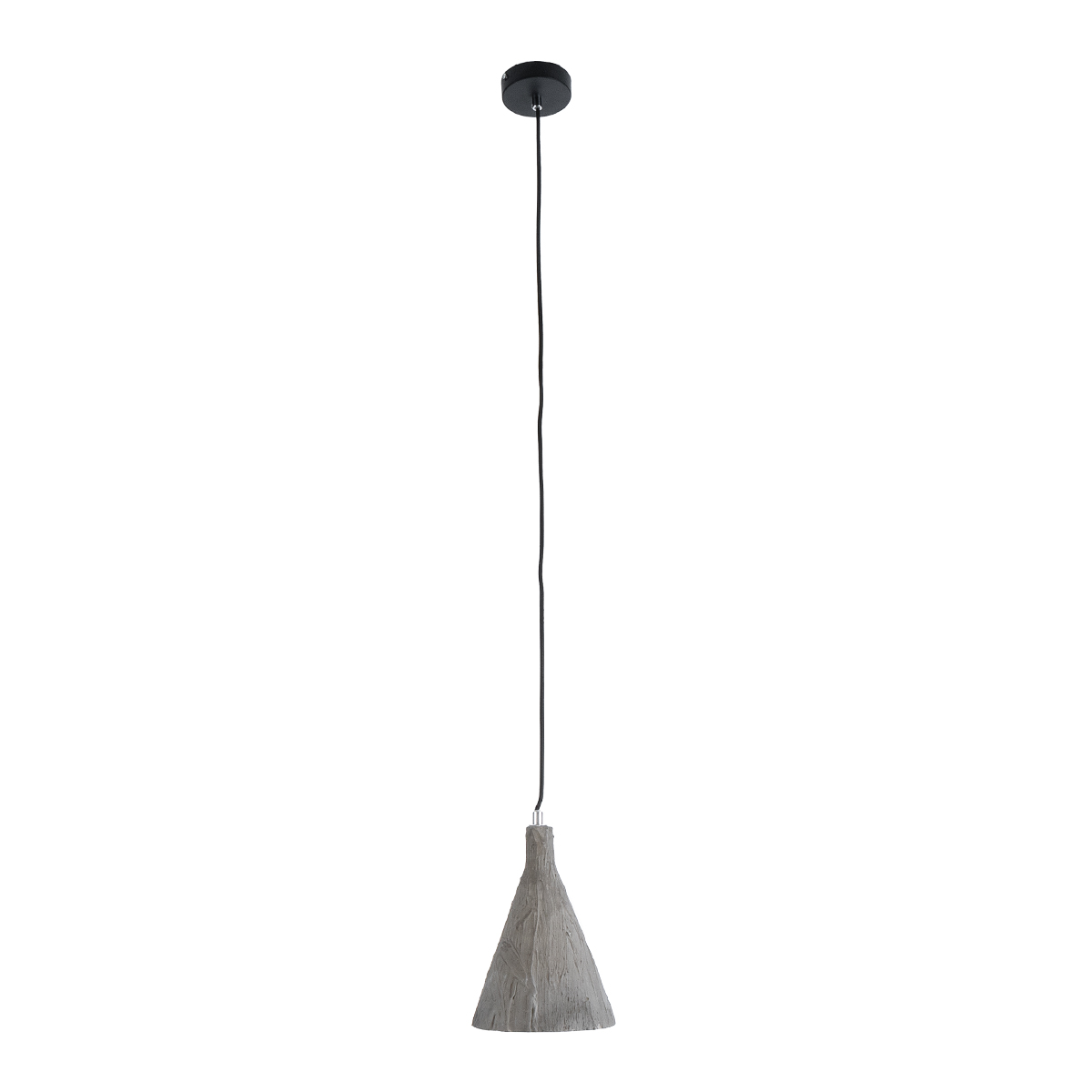 GloboStar® VOLCANO 01080 Μοντέρνο Κρεμαστό Φωτιστικό Καμπάνα Μονόφωτο 1 x E27 IP20 Γκρι Τσιμέντο - Μ17 x Π17 x Υ24cm
