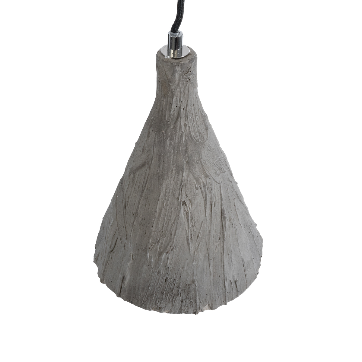 GloboStar® VOLCANO 01080 Μοντέρνο Κρεμαστό Φωτιστικό Καμπάνα Μονόφωτο 1 x E27 IP20 Γκρι Τσιμέντο - Μ17 x Π17 x Υ24cm