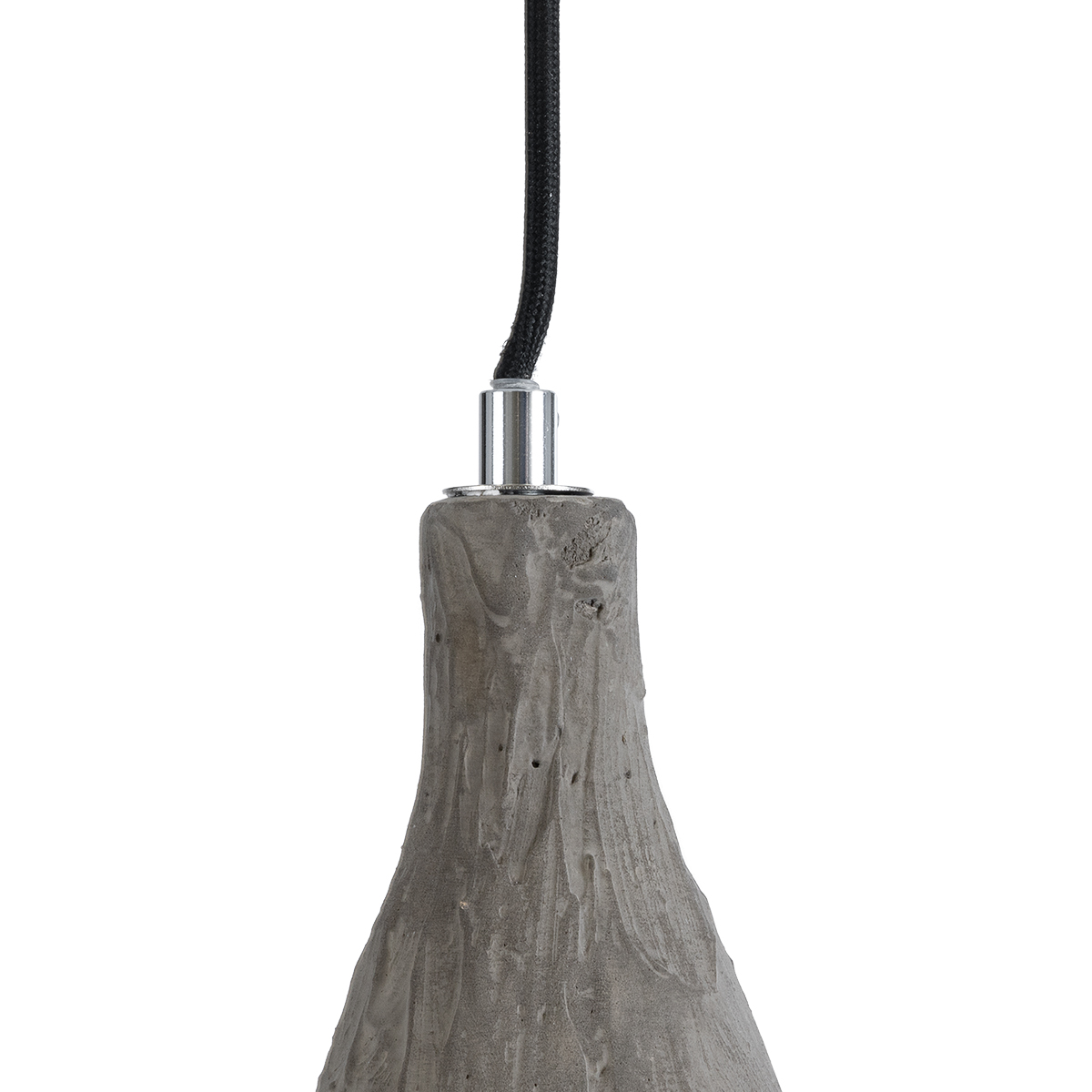 GloboStar® VOLCANO 01080 Μοντέρνο Κρεμαστό Φωτιστικό Καμπάνα Μονόφωτο 1 x E27 IP20 Γκρι Τσιμέντο - Μ17 x Π17 x Υ24cm
