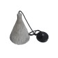 GloboStar® VOLCANO 01080 Μοντέρνο Κρεμαστό Φωτιστικό Καμπάνα Μονόφωτο 1 x E27 IP20 Γκρι Τσιμέντο - Μ17 x Π17 x Υ24cm