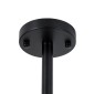 GloboStar® LUNA 01087 Μοντέρνο Φωτιστικό Οροφής Καμπάνα Τριφωτο 3 x E27 IP20 Μαύρο Μέταλλο με Λευκό Γυαλί - Μ45 x Π45 x Υ40cm