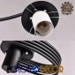 GloboStar® SELINA 01090 Μοντέρνο Φωτιστικό Οροφής Μπάλα Πολύφωτο 5 x E27 IP20 Μαύρο Μέταλλο με Λευκό Γυαλί - Μ63 x Π63 x Υ47cm