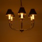 GloboStar® LIMI 01092 Vintage Κρεμαστό Φωτιστικό Καπέλο Πολύφωτο 6 x E14 IP20 Μαύρο & Χρυσό Μέταλλο με Μαύρο Ύφασμα - Μ70 x Π70 x Υ60cm