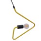 GloboStar® LIBBY 01097-1 Παιδικό Κρεμαστό Φωτιστικό Ανάρτηση Μονόφωτο 1 x E27 IP20 Κίτρινο Μέταλλο - Μ31 x Π31 x Υ100cm