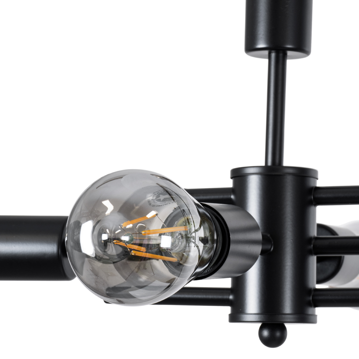 GloboStar® FERUM 01098 Μοντέρνο Φωτιστικό Οροφής Ράγα Πολύφωτο 11 x E27 IP20 Μαύρο Μέταλλο - Μ100 x Π30 x Υ77cm