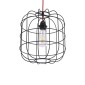 GloboStar® PARROT 01099 Μοντέρνο Κρεμαστό Φωτιστικό Πλέγμα Μονόφωτο 1 x E27 IP20 Μαύρο Μέταλλο - Μ28 x Π28 x Υ30cm
