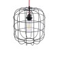 GloboStar® PARROT 01099 Μοντέρνο Κρεμαστό Φωτιστικό Πλέγμα Μονόφωτο 1 x E27 IP20 Μαύρο Μέταλλο - Μ28 x Π28 x Υ30cm