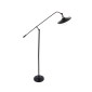 GloboStar® WYNGE 01101 Vintage Επιδαπέδιο Φωτιστικό Μονόφωτο 1 x E27 IP20 Μαύρο & Χρυσό Μέταλλο - Μ95 x Π27 x Υ174cm