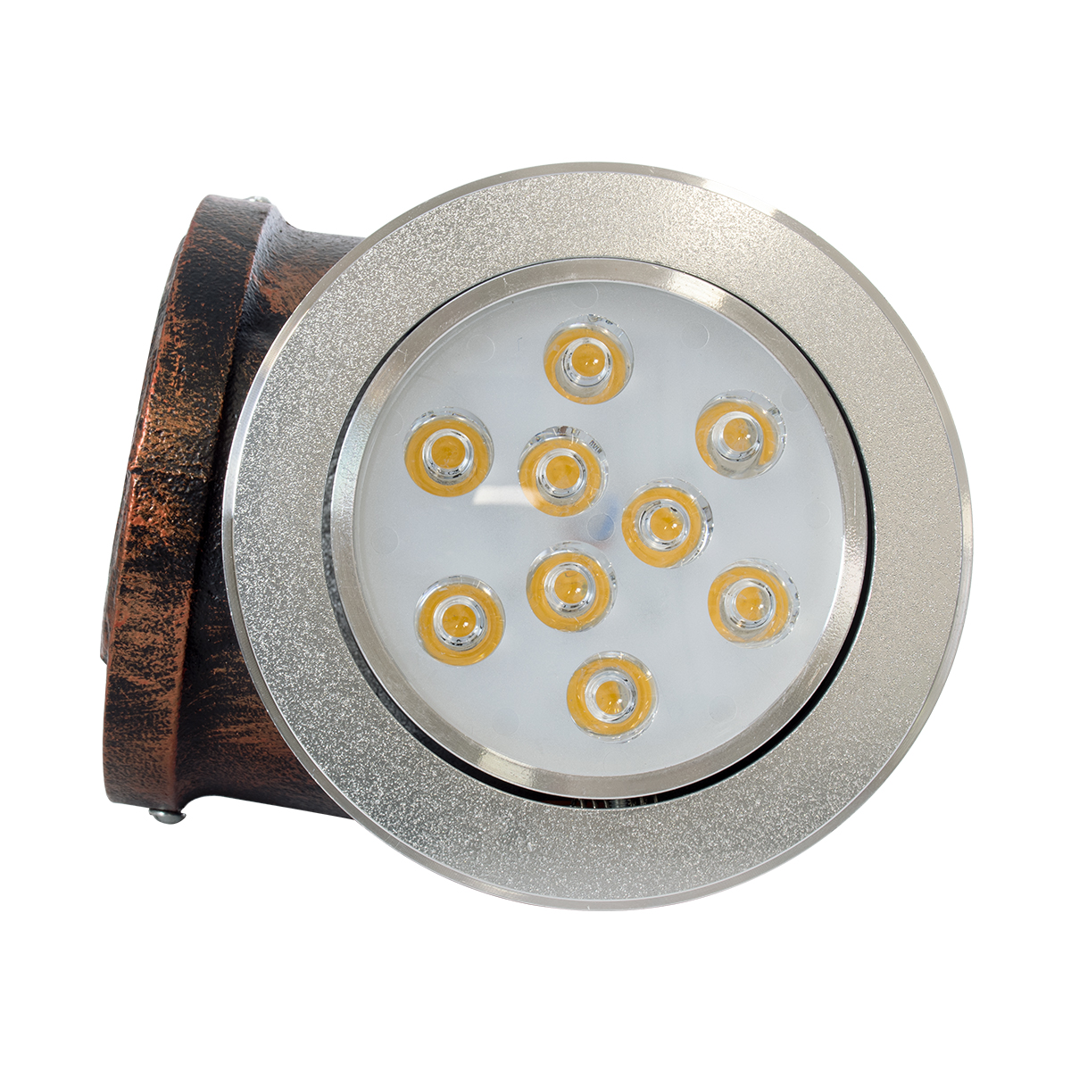 GloboStar® ANTHY 01104 Φωτιστικό Τοίχου - Απλίκα LED Χάλκινο AC 220-240V IP44 - Μ15.2 x Π13.4 x Υ15.2cm - 2 Xρόνια Εγγύηση