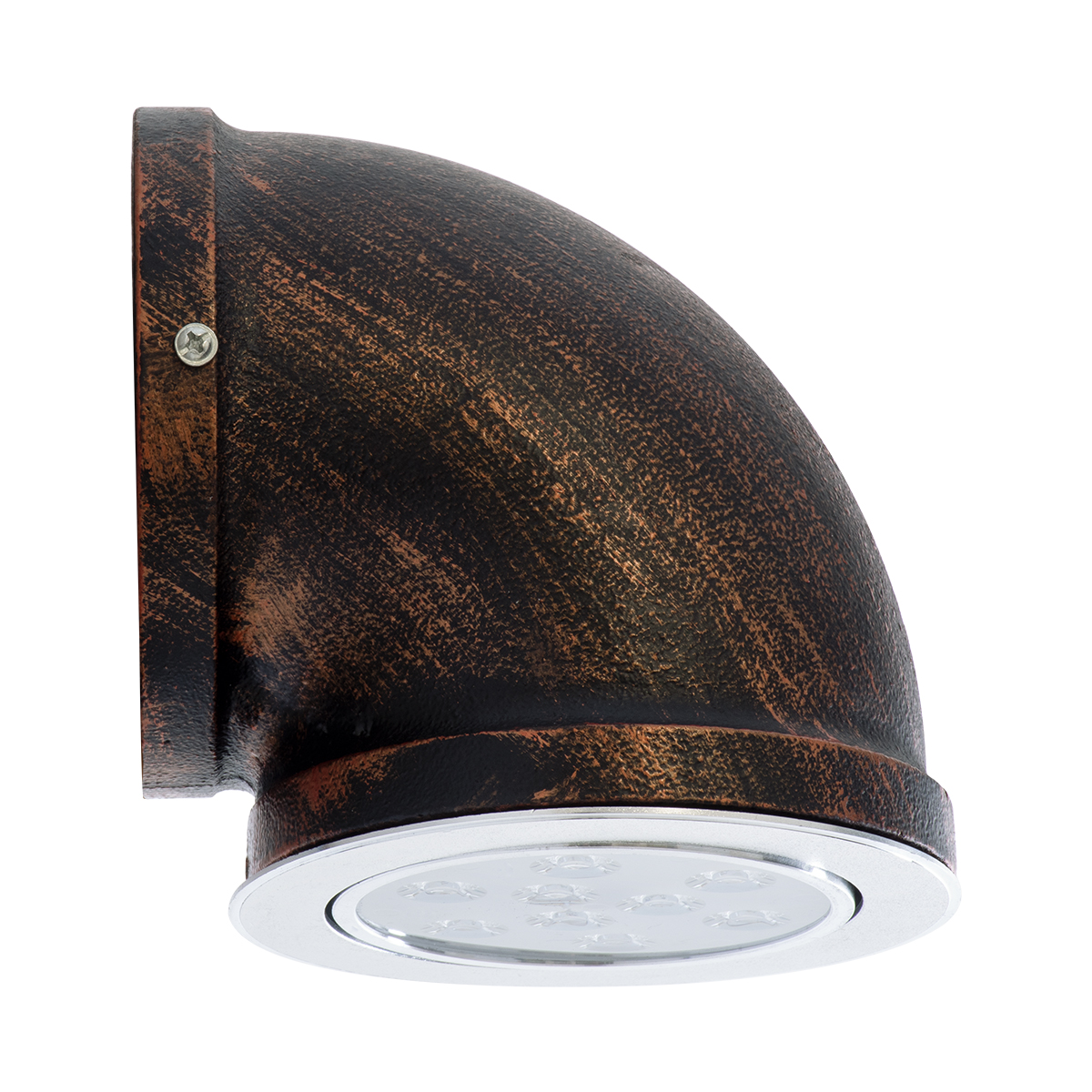 GloboStar® ANTHY 01104 Φωτιστικό Τοίχου - Απλίκα LED Χάλκινο AC 220-240V IP44 - Μ15.2 x Π13.4 x Υ15.2cm - 2 Xρόνια Εγγύηση