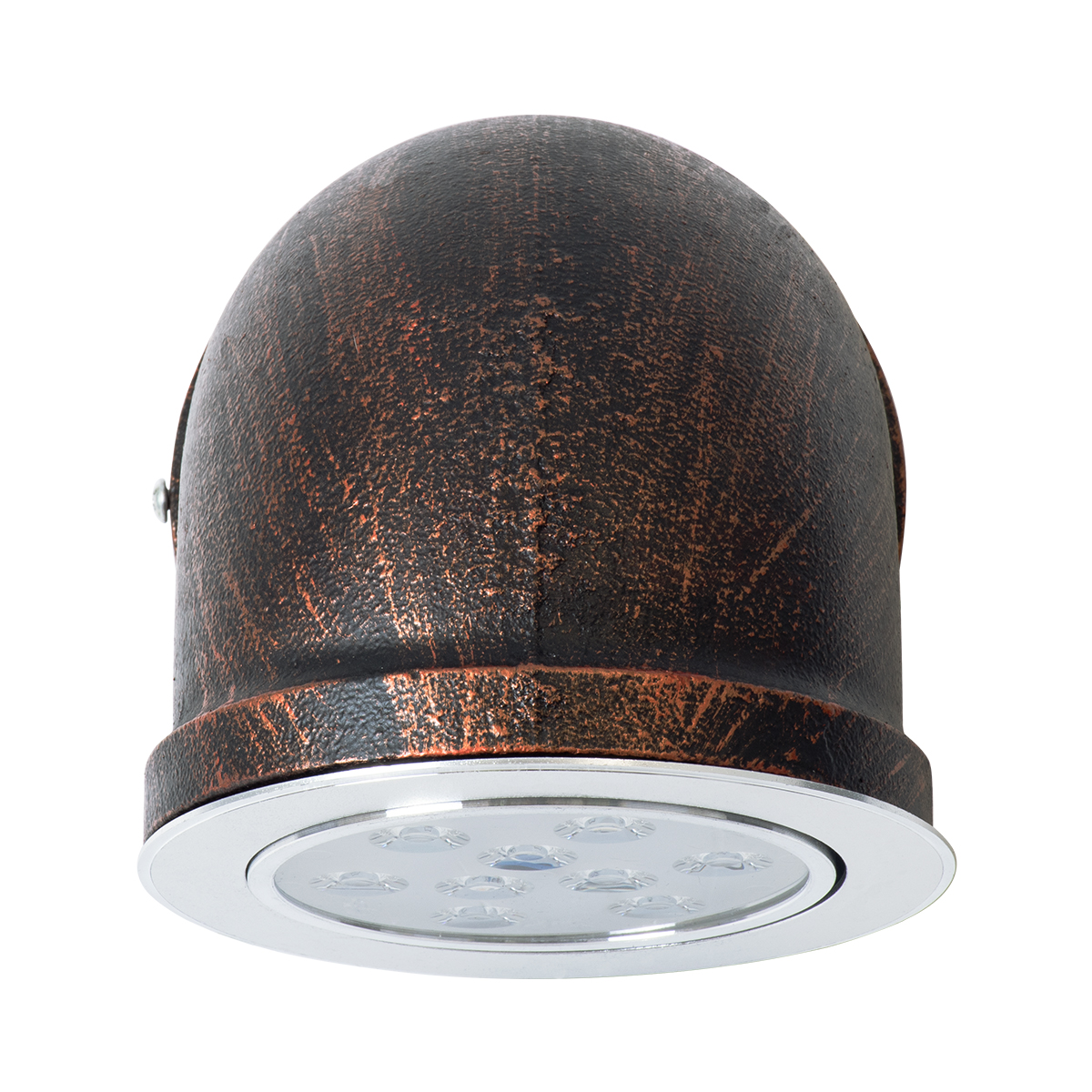 GloboStar® ANTHY 01104 Φωτιστικό Τοίχου - Απλίκα LED Χάλκινο AC 220-240V IP44 - Μ15.2 x Π13.4 x Υ15.2cm - 2 Xρόνια Εγγύηση