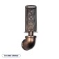 GloboStar® RAZA 01105 Vintage Επιτοίχιο Φωτιστικό Απλίκα Μονόφωτο 1 x E27 IP20 Χάλκινο Μέταλλο - Μ13 x Π12 x Υ38cm