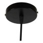 GloboStar® SOBRINO 01108 Vintage Κρεμαστό Φωτιστικό Πλέγμα Μονόφωτο 1 x E27 IP20 Μαύρο Μέταλλο - Μ46 x Π46 x Υ50cm