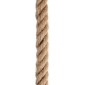 GloboStar® CRANE 01109 Vintage Κρεμαστό Φωτιστικό Καμπάνα Μονόφωτο 1 x E27 IP20 Μαύρο Μέταλλο με Μπεζ Σχοινί - Μ36 x Π36 x Υ30cm
