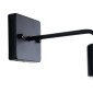 GloboStar® MISSAM 01119 Vintage Επιτοίχιο Φωτιστικό Απλίκα Μονόφωτο 1 x E27 IP20 Μαύρο Μέταλλο - Μ14 x Π20 x Υ10cm
