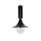 GloboStar® ANNIEL 01123 Vintage Επιτοίχιο Φωτιστικό Απλίκα Μονόφωτο 1 x E27 IP20 Μαύρο Μέταλλο - Μ27 x Π40 x Υ56cm