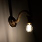 GloboStar® SADON 01126 Vintage Επιτοίχιο Φωτιστικό Απλίκα Μονόφωτο 1 x E27 IP20 Χάλκινο Μέταλλο με Μπεζ Σχοινί - Μ10 x Π22 x Υ15cm