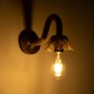 GloboStar® FLEDI 01134 Vintage Επιτοίχιο Φωτιστικό Απλίκα Μονόφωτο 1 x E27 IP20 Χάλκινο Μέταλλο με Μπεζ Σχοινί - Μ10 x Π25 x Υ15cm