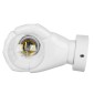GloboStar® FIST 01137 Μοντέρνο Επιτοίχιο Φωτιστικό Απλίκα Μονόφωτο 1 x E27 IP20 Λευκό Γύψο - Μ15 x Π10 x Υ10cm