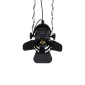 GloboStar® BROADWAY 01140 Vintage Φωτιστικό Οροφής Πλέγμα Μονόφωτο 1 x E27 IP20 Μαύρο Μέταλλο - Μ28 x Π25 x Υ100cm