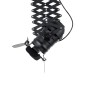 GloboStar® BROADWAY 01140 Vintage Φωτιστικό Οροφής Πλέγμα Μονόφωτο 1 x E27 IP20 Μαύρο Μέταλλο - Μ28 x Π25 x Υ100cm