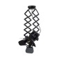 GloboStar® BROADWAY 01140 Vintage Φωτιστικό Οροφής Πλέγμα Μονόφωτο 1 x E27 IP20 Μαύρο Μέταλλο - Μ28 x Π25 x Υ100cm