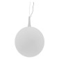 GloboStar® SPHERE 01143 Μοντέρνο Κρεμαστό Φωτιστικό Μπάλα Μονόφωτο 1 x E27 IP20 Λευκό Γυαλί - Μ25 x Π25 x Υ46.5cm