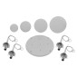 GloboStar® DORI 01144 Μοντέρνο Κρεμαστό Φωτιστικό Μπάλα Πολύφωτο 4 x E27 IP20 Λευκό Γυαλί - Μ75 x Π75 x Υ52cm