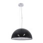 GloboStar® SERENIA 01151 Μοντέρνο Κρεμαστό Φωτιστικό Καμπάνα Μονόφωτο 1 x E27 IP20 Μαύρο & Άσπρο Γύψο - Μ40 x Π40 x Υ20cm