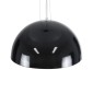 GloboStar® SERENIA 01151 Μοντέρνο Κρεμαστό Φωτιστικό Καμπάνα Μονόφωτο 1 x E27 IP20 Μαύρο & Άσπρο Γύψο - Μ40 x Π40 x Υ20cm