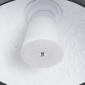 GloboStar® SERENIA 01151 Μοντέρνο Κρεμαστό Φωτιστικό Καμπάνα Μονόφωτο 1 x E27 IP20 Μαύρο & Άσπρο Γύψο - Μ40 x Π40 x Υ20cm
