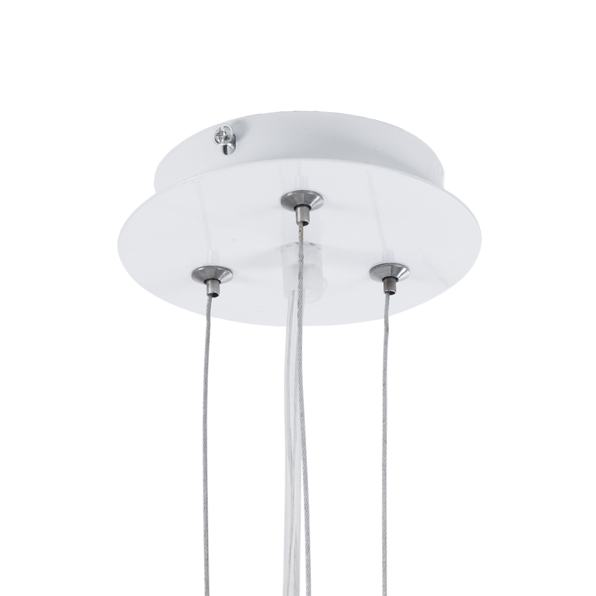 GloboStar® SERENIA 01152 Μοντέρνο Κρεμαστό Φωτιστικό Καμπάνα Μονόφωτο 1 x E27 IP20 Λευκό Γύψο - Μ40 x Π40 x Υ20cm