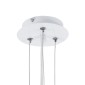 GloboStar® SERENIA 01152 Μοντέρνο Κρεμαστό Φωτιστικό Καμπάνα Μονόφωτο 1 x E27 IP20 Λευκό Γύψο - Μ40 x Π40 x Υ20cm