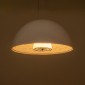 GloboStar® SERENIA 01152 Μοντέρνο Κρεμαστό Φωτιστικό Καμπάνα Μονόφωτο 1 x E27 IP20 Λευκό Γύψο - Μ40 x Π40 x Υ20cm