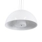 GloboStar® SERENIA 01152 Μοντέρνο Κρεμαστό Φωτιστικό Καμπάνα Μονόφωτο 1 x E27 IP20 Λευκό Γύψο - Μ40 x Π40 x Υ20cm