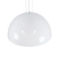 GloboStar® SERENIA 01152 Μοντέρνο Κρεμαστό Φωτιστικό Καμπάνα Μονόφωτο 1 x E27 IP20 Λευκό Γύψο - Μ40 x Π40 x Υ20cm