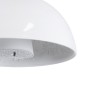 GloboStar® SERENIA 01152 Μοντέρνο Κρεμαστό Φωτιστικό Καμπάνα Μονόφωτο 1 x E27 IP20 Λευκό Γύψο - Μ40 x Π40 x Υ20cm