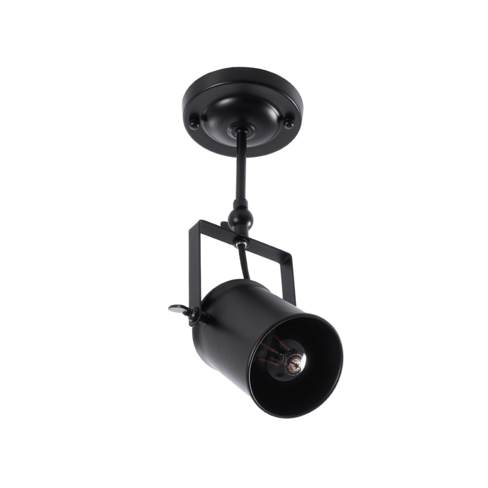 GLOBOSTAR® HOLLYWOOD 01153 Vintage Φωτιστικό Οροφής με Ντουί 1 x E27 AC 220-240V IP20 - Μαύρο - Μ8.5 x Π8.5 x Υ35cm