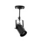 GloboStar® HOLLYWOOD 01153 Vintage Φωτιστικό Οροφής Ράγα Μονόφωτο 1 x E27 IP20 Μαύρο Μέταλλο - Μ8.5 x Π8.5 x Υ35cm